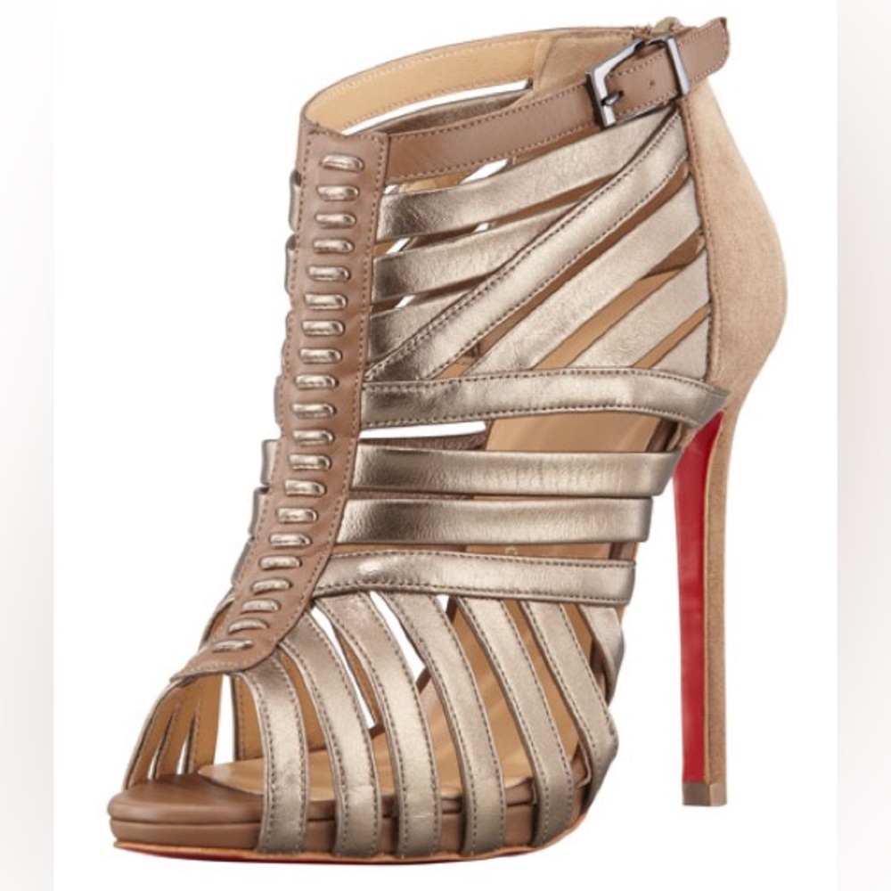 Christian Louboutin Metallic Heeled Boots